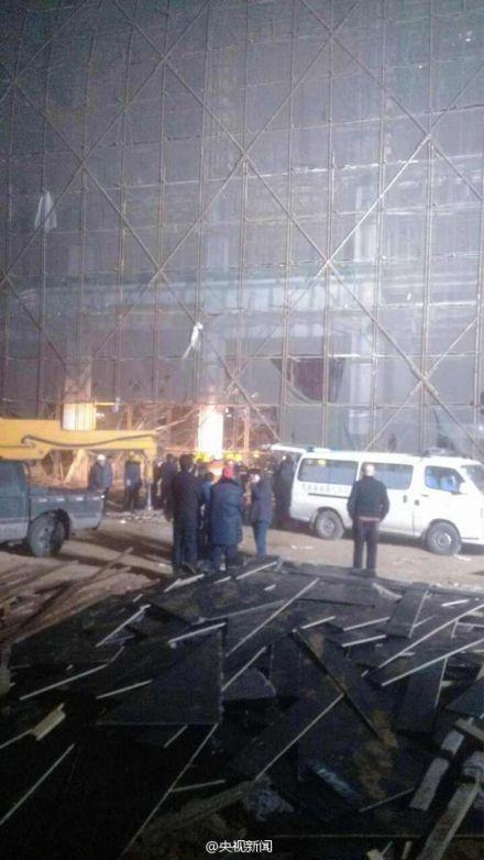 河北唐山一在建工地塌方 仍有6人被困(圖)