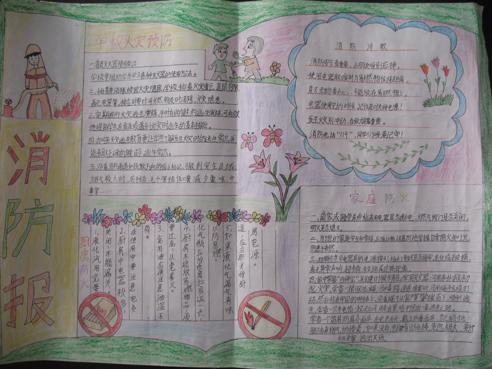 消防安全知識(shí)手抄報(bào)圖片