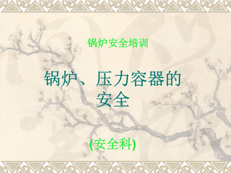 特種作業(yè)（鍋爐工）安全培訓(xùn)