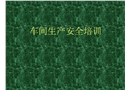 車間生產(chǎn)安全培訓(xùn)