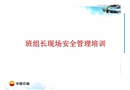 班組長(zhǎng)現(xiàn)場(chǎng)安全管理培訓(xùn)