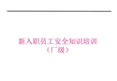 新入職員工安全知識(shí)培訓(xùn)（廠級(jí)）