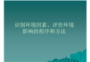 識別環(huán)境因素、評價環(huán)境影響的程序和方法