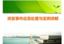 突發(fā)事件應急處置與實例講解