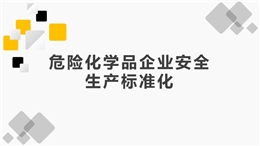危險(xiǎn)化學(xué)品企業(yè)安全生產(chǎn)標(biāo)準(zhǔn)化
