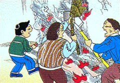 中小學(xué)生火災(zāi)自救安全漫畫