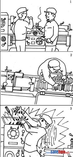 未停車調(diào)機(jī)器 手指被絞傷