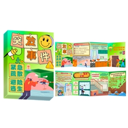 突發(fā)事故緊急疏散避險逃生風(fēng)琴折卡